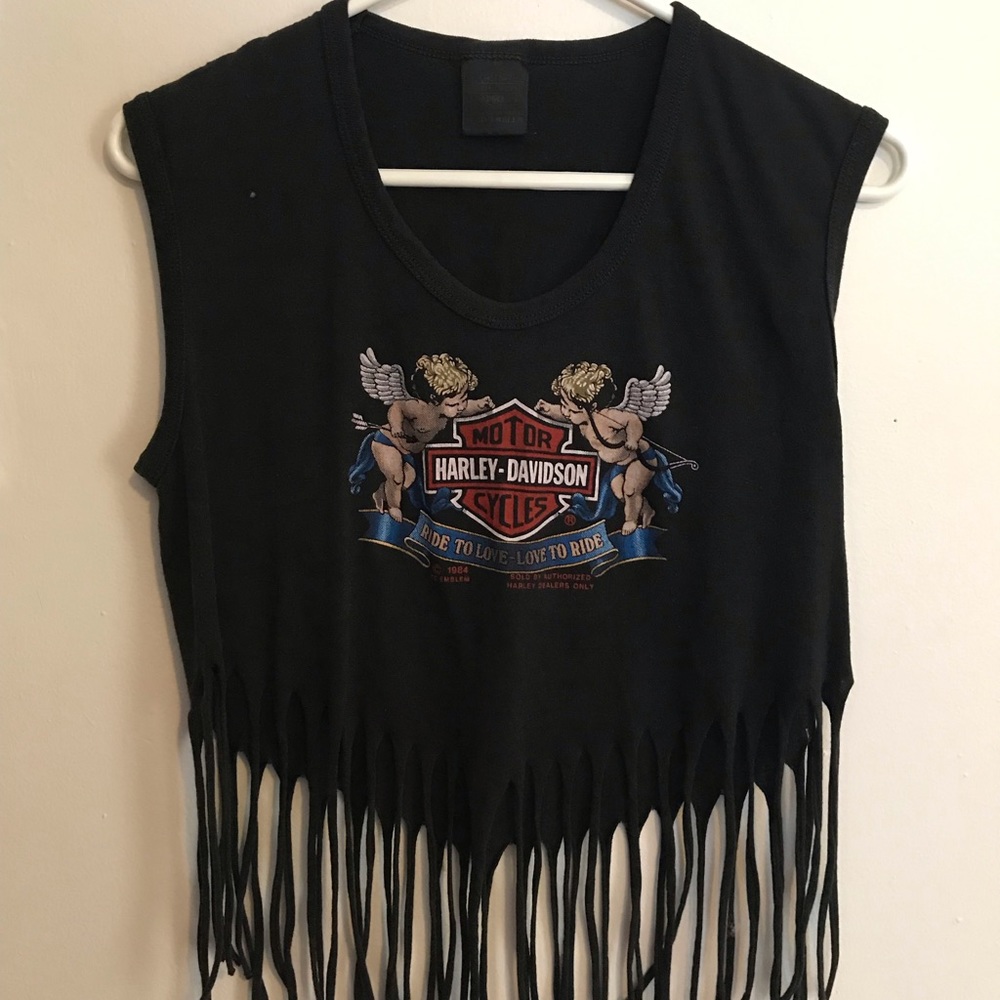 Vintage Harley Davidson biker babe shirt
